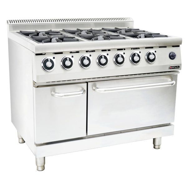 6 BURNER STOVE WITH OVEN