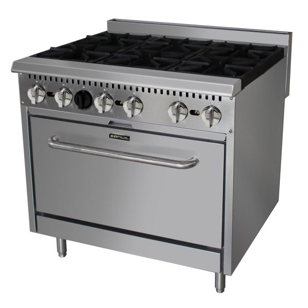 6 BURNER STOVE WITH OVEN